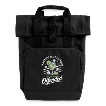 Gin If The Topic Isn't Cold Enough - Rolltop Rucksack mit zwei Griffen - Schwarz - Vorne