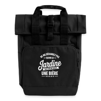 Stör mich nicht, wenn ich gärtnere Humor-Garten - Rolltop Rucksack mit zwei Griffen - Schwarz - Vorne