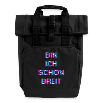 Hardtekk Tekk - Roll Top Backpack with Two Handles - black - Front