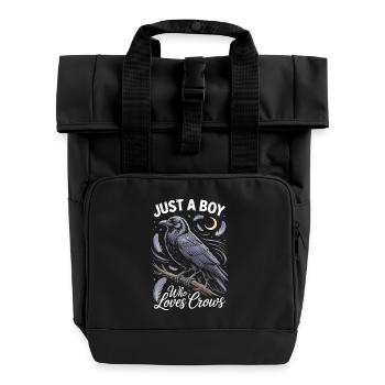 Juste un garçon qui aime les corbeaux - Sac à dos Roll Top à deux anses - noir - Devant