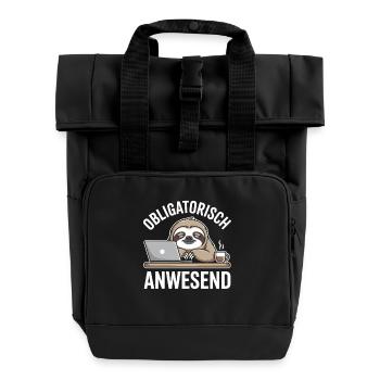 Bureau de réunion obligatoire du Sloth Sloth Telco - Sac à dos Roll Top à deux anses - noir - Devant