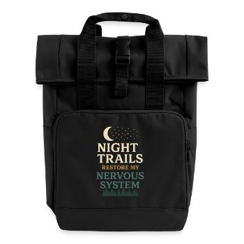 Neurodivergent introvert - Roll Top Backpack with Two Handles - black - Front