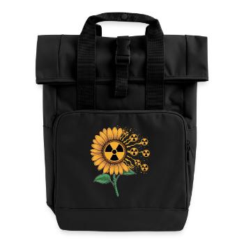 Sunflower Radiation Core - Roll Top Backpack with Two Handles - black - Front