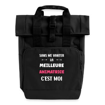animatrice - Sac à dos Roll Top à deux anses - noir - Devant