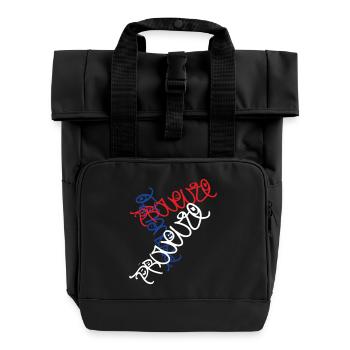 Kreatives Provence Frankreich T-Shirt - Rolltop Rucksack mit zwei Griffen - Schwarz - Vorne