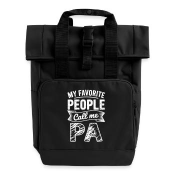 Mes personnes préférées m’appellent PA - Sac à dos Roll Top à deux anses - noir - Devant