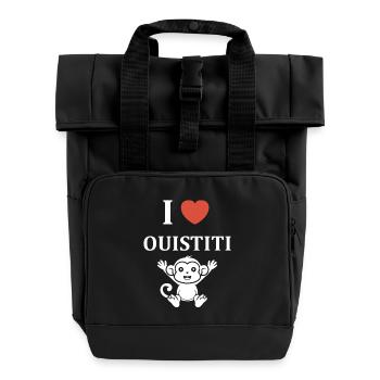 ouistiti - Sac à dos Roll Top à deux anses - noir - Devant