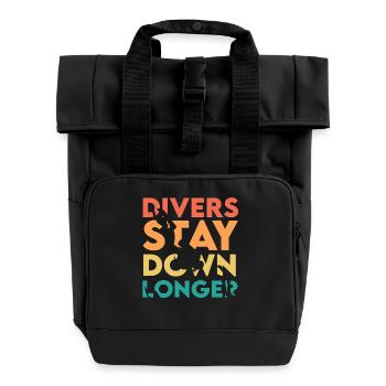 Plongeur Plongeur Snorkeling Plongeur récréatif - Sac à dos Roll Top à deux anses - noir - Devant