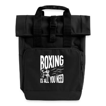 Boxen ist alles, was du brauchst - Rolltop Rucksack mit zwei Griffen - Schwarz - Vorne