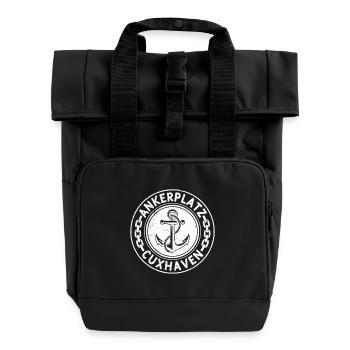 North Sea Holiday CUXHAVEN ANCHORAGE Fun - Roll Top Backpack with Two Handles - black - Front