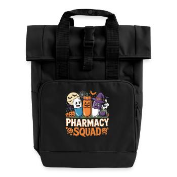 Pharma Squad Halloween Collection - Roll Top Backpack with Two Handles - black - Front