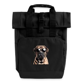 Mastiff - Roll Top Backpack with Two Handles - black - Front