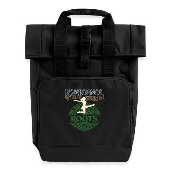 Irish Dance Step-dancing Celtic Fan - Roll Top Backpack with Two Handles - black - Front
