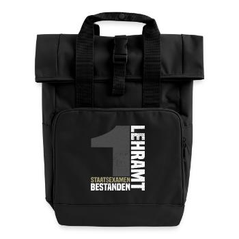 1st State Examination in Teaching - Roll Top Backpack with Two Handles - black - Front