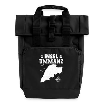 Baltic Sea Holiday ISLAND UMMANZ Fun - Roll Top Backpack with Two Handles - black - Front