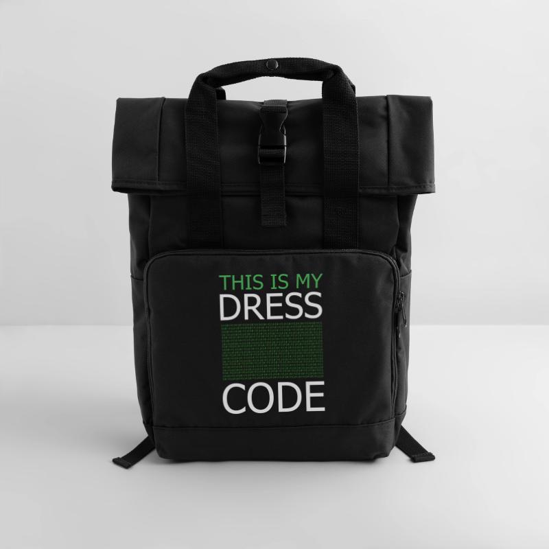 This is my Dress Code – Code Green Roll Top Backpack with Two Handles