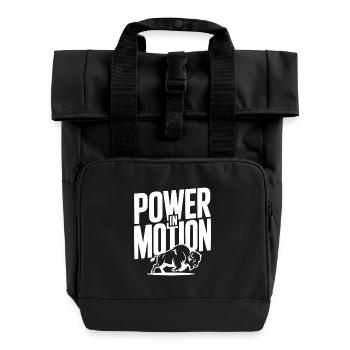 Puissance en mouvement - Sac à dos Roll Top à deux anses - noir - Devant