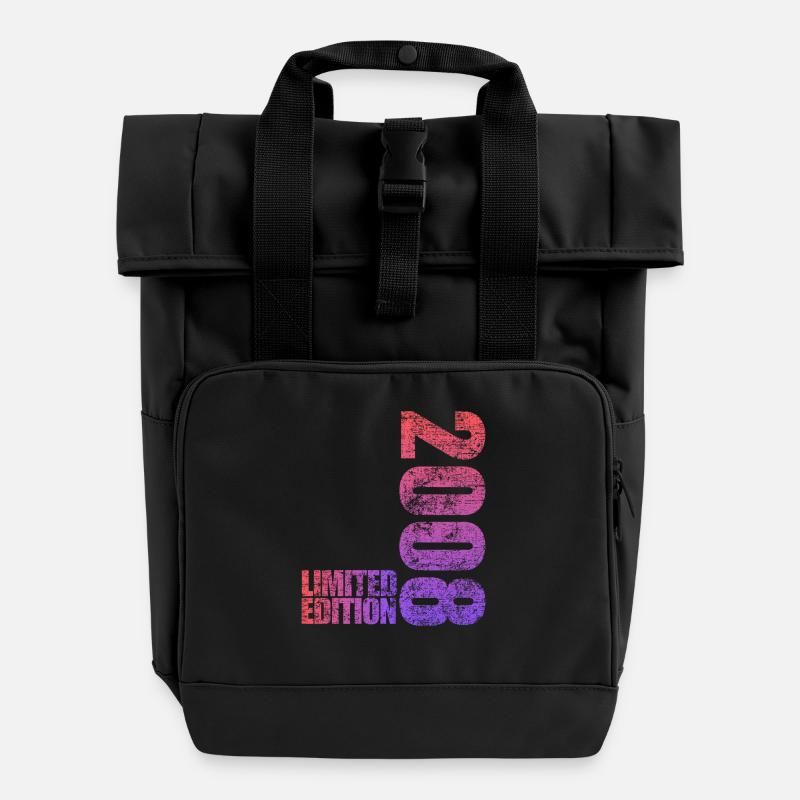Édition limitée cadeau pour le 18e anniversaire 2008 - Sac à dos Roll Top à deux anses - noir