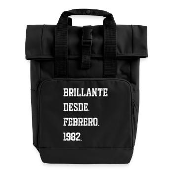 Date de naissance : février 1982 - Sac à dos Roll Top à deux anses - noir - Devant