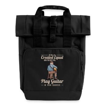 Guitarist Saying – Only the Best Play Guitar - Roll Top Backpack with Two Handles - black - Front