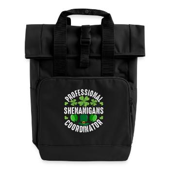 Professional Shenanigans Coordinator Irish Humor - Roll Top Backpack with Two Handles - black - Front