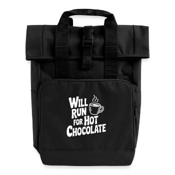 Courra pour le chocolat chaud - Sac à dos Roll Top à deux anses - noir - Devant