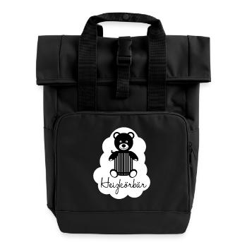 Heizkörbär - Rolltop Rucksack mit zwei Griffen - Schwarz - Vorne