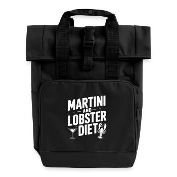 Martini- und Hummerdiät - Rolltop Rucksack mit zwei Griffen - Schwarz - Vorne