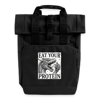 Mangez votre humour de Dragon Knight Protein - Sac à dos Roll Top à deux anses - noir - Devant