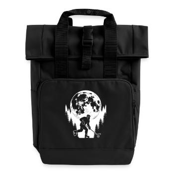 Bigfoot Eishockeyspieler - Roll Top Backpack with Two Handles - black - Front
