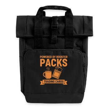 Angetrieben von Booster Packs Sammelkarten-Sammler - Rolltop Rucksack mit zwei Griffen - Schwarz - Vorne