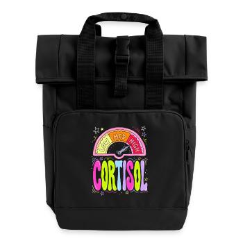 Tableau de bord du taux de cortisol - Sac à dos Roll Top à deux anses - noir - Devant