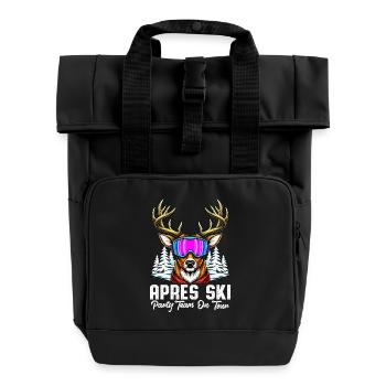 L'équipe d'Apres Ski Party en tournée - Sac à dos Roll Top à deux anses - noir - Devant