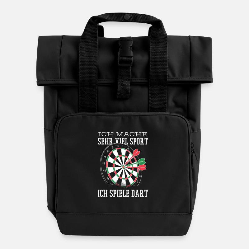 Blague sur les fléchettes - Sac à dos Roll Top à deux anses - noir