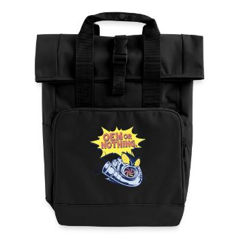 Auto Restoration OEM Or Nothing - Roll Top Backpack with Two Handles - black - Front