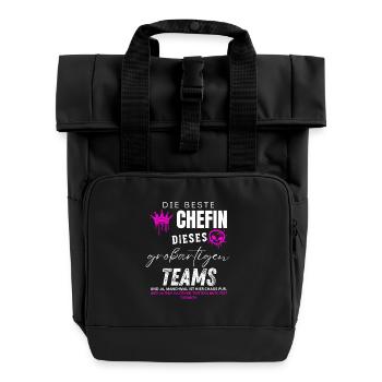 beste Chefin großartiges Team Chefin geschenke - Sac à dos Roll Top à deux anses - noir - Devant