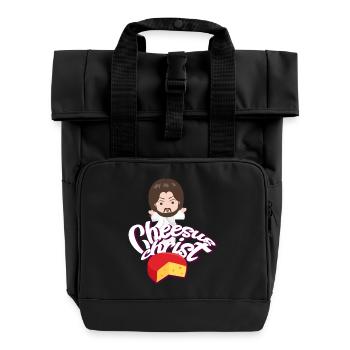 Jesus Funny Saying Humor - Roll Top Backpack with Two Handles - black - Front