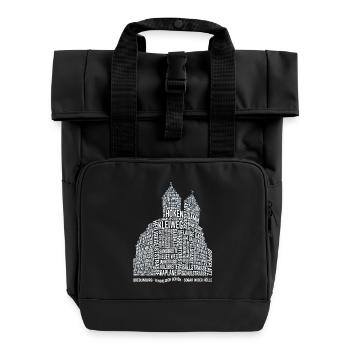 Noms de rues de Quedlinburg (Typo-3D-Edition) - Sac à dos Roll Top à deux anses - noir - Devant