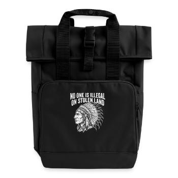 Personne n’est illégal sur des terres volées - Sac à dos Roll Top à deux anses - noir - Devant