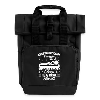 Anesthésiste Spécialiste du sommeil observant les gens - Sac à dos Roll Top à deux anses - noir - Devant