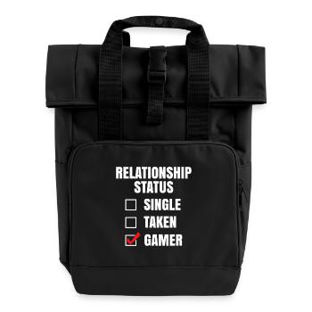 Beziehungsstatus: Gamer - Rolltop Rucksack mit zwei Griffen - Schwarz - Vorne