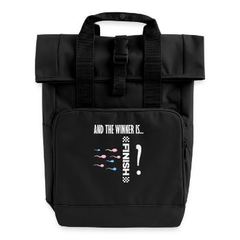 Und Der Gewinner Ist Spermien Rennen Lustig - Rolltop Rucksack mit zwei Griffen - Schwarz - Vorne