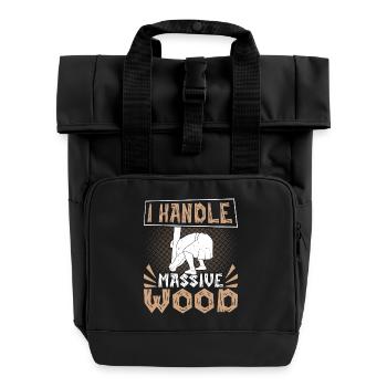  Scottish Highland Games I Handle Massive Wood - Roll Top Backpack with Two Handles - black - Front