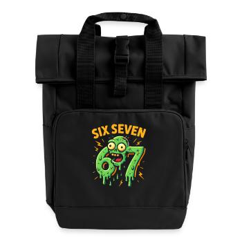 Six Seven 67 Humour d’horreur zombie Cerveau italien - Sac à dos Roll Top à deux anses - noir - Devant