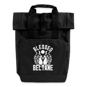 Beltane-Segnungen am Maitag heidnischer Kaninchen-Paganismus - Rolltop Rucksack mit zwei Griffen - Schwarz - Vorne