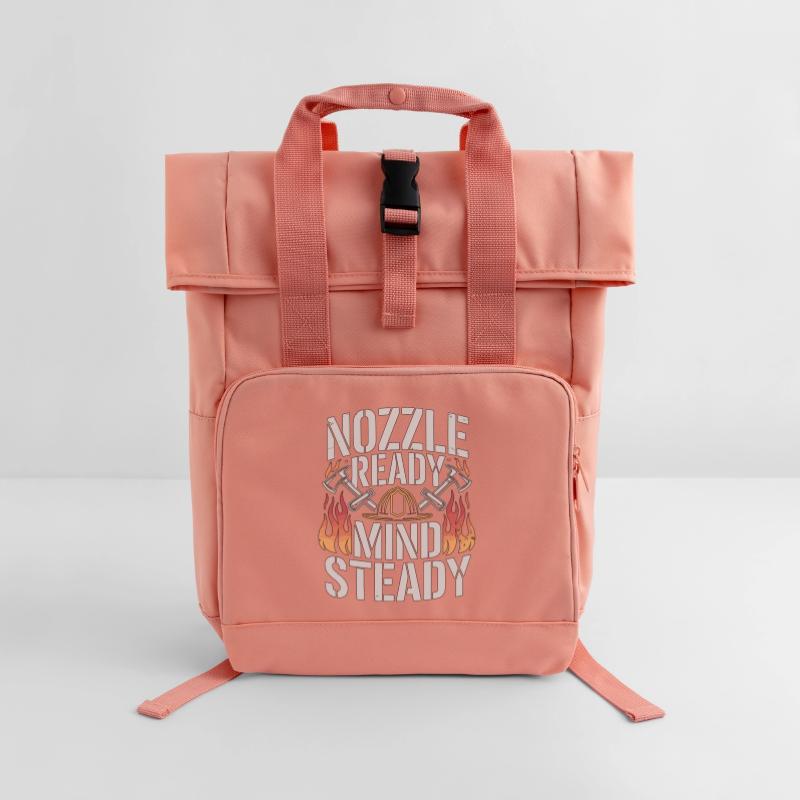 Fire Engineer Nozzle Ready Mind Steady Firefighter Sac à dos Roll Top à deux anses