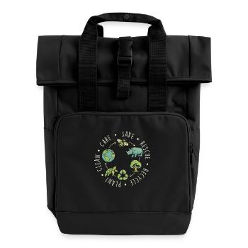 Save Rescue Recycle Nettoyage des plantes Entretien - Sac à dos Roll Top à deux anses - noir - Devant
