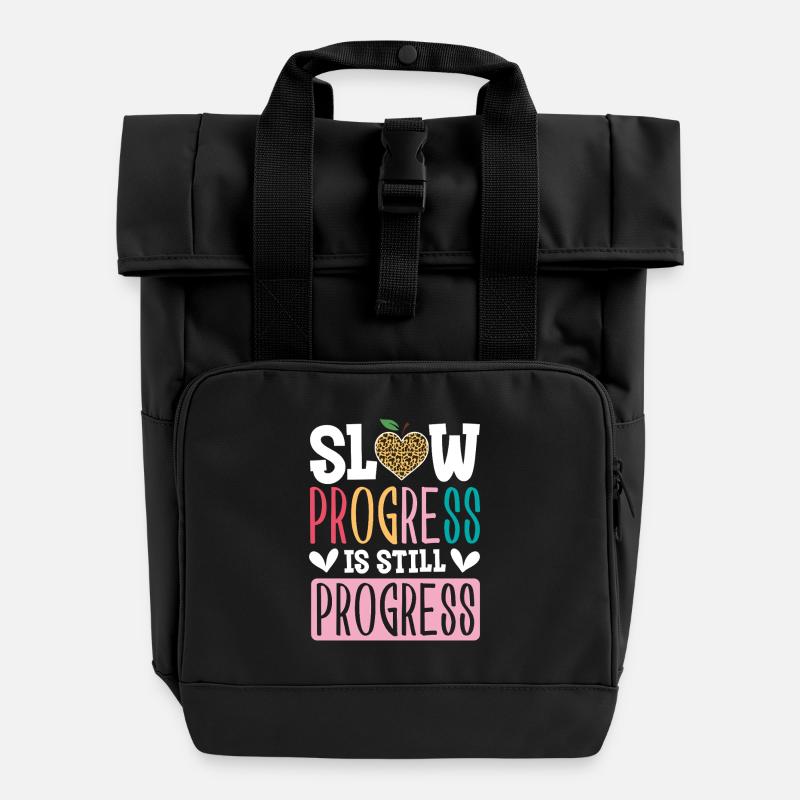 Cadeaux pour les enseignants ESE - Sac à dos Roll Top à deux anses - noir