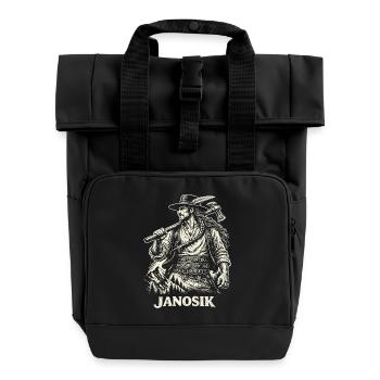 Janosik, polnische Hochlandlegende - Rolltop Rucksack mit zwei Griffen - Schwarz - Vorne