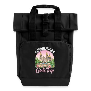Guadalajara Girls Trip - Roll Top Backpack with Two Handles - black - Front